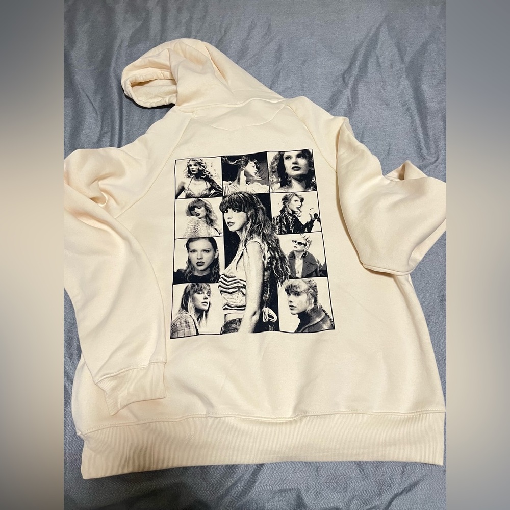 Official Taylor Swift Eras Tour Beige Hoodie